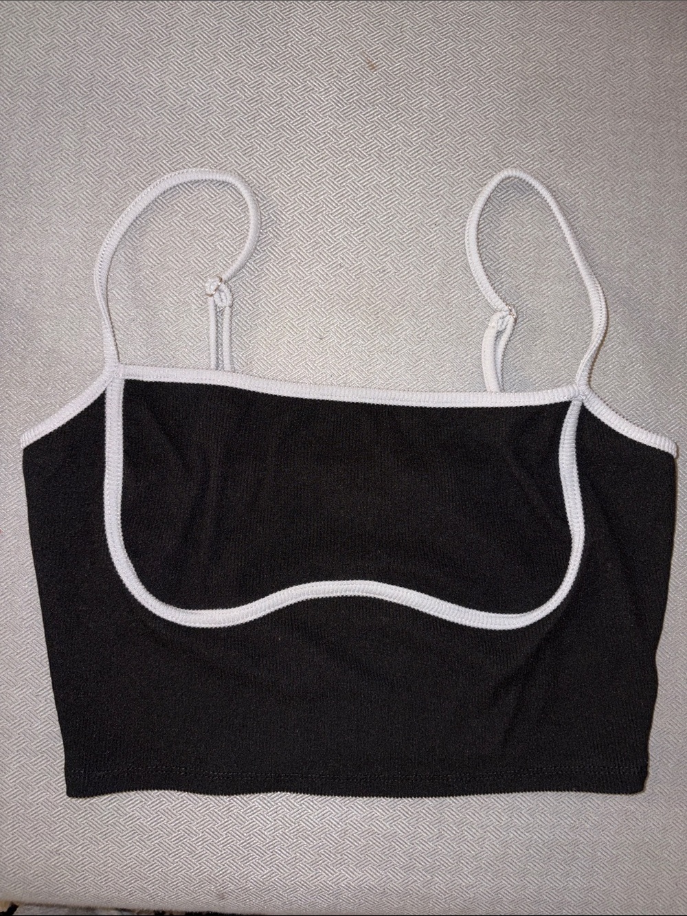 Black lined tank top